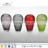 Mini Colorful Art Murano Blown Mosaic Glass Flower Vase for Home Decor thumbnail-1