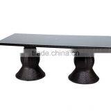 2017 Trade Assurance Most Popular Outdoor Space Saving Restaurant Used pe Rattan Garden Table Set Designs thumbnail-3