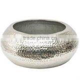 Round Hammered Silver Bowl thumbnail-1