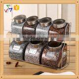 Ceramic Canister Set With Stainless Metal Spoon, Lid & Stand thumbnail-1