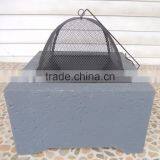 Outdoor Square Antique Steel Fire Pit / Fireplace thumbnail-1