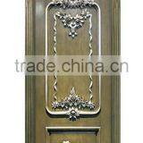 Luxury French Baroque Style Solid Wood Carved Blue Door With Golden Frame BF11-09223c thumbnail-4