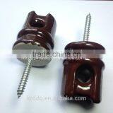 Electric Fence Wiring Corner Porcelain / Ceramic Screw Insulator thumbnail-1