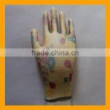 13G Floral Printed Polyester PU Gardening Gloves thumbnail-2