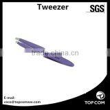 Professional Eyebrow Slant Purple Eyelash Tweezers thumbnail-1