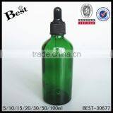 Shanghai Best Manufacturer Oil Glass Bottle 10ml 15ml 30ml 50ml Green Oil Glass Bottle With White Dropper thumbnail-5