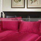 Burgundy Silk Bedding Set Twin Full Queen King Size Anduvet Cover Bedsheet Quilt Bed Linen Sheet and Pillowcases. thumbnail-3