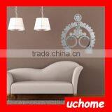 UCHOME Retro Modern Large Wall Art Gear Clock Antique Vintage Calendar Wheel thumbnail-5