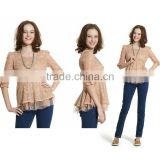 Girl formal lace blouses and tops
