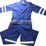 Navy 100%Cotton Reflective Construction Industrial Safety Workwear Coveralls