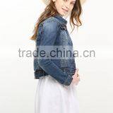Oem Service Korean Style Loose Fancy Short Style Denim Jacket Wholesale thumbnail-4