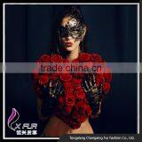 CX-D-105 Flower Decoration Rex Rabbit Fur Cushion Cover Wholesale thumbnail-3