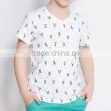 Fancy White Full Printed Fashion Boy T-shirt Wholesale thumbnail-1