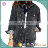 Wholesale Price Women Fashion Washed Winter Denim Jacket Woman Apparel thumbnail-1