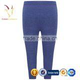Color Blue Plain Kids Knitted Pants thumbnail-2