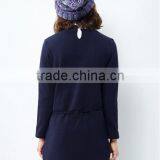 Female Money Navy Blue Collar Waist Line Cultivate One's Morality Dress thumbnail-4