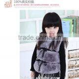 2015 Winter New Waistcoat European and American Girls Fur Vest Plus Thick Fringed/tassel Vest Faux Fur Vest Children's Jacket thumbnail-2