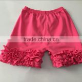 Wholesale Kids Clothing Boutique Baby Girls Ruffle Cotton Shorts