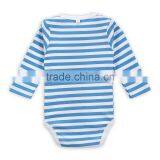 2017 Navy Style Wholesale Baby Romper Blue & White Stripes Pattern Long Sleeves Onesie Baby Bodysuit Jumper thumbnail-2