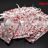 White Christmas Candy Cane Pattern W/Draw String Organza Wedding Gift Bags &Pouches thumbnail-2