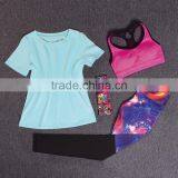 Best Seller Yoga Tops+Bra+Leggings+Headband 4PCS Sports Outfit thumbnail-1