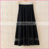 High Fashion Printed Womens Dresses Chiffon Patched Gauze Long Skirt thumbnail-4