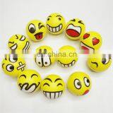A022 Stress Ball Novelty Squeeze Ball Hand Wrist Exercise Squeeze Toys Smile Face PU Slow Rebound Ball 12pcs 6.3cm thumbnail-5