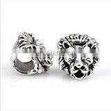 New Products 2017 Wholesale Antique Silver Lion Beads for Jewelry Making