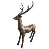 Ho Display Artificial Deer Christmas Decoration Life Size Fiberglass Reindeer Statue thumbnail-2