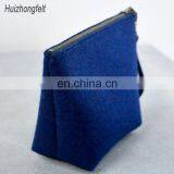 Felt Makeup Bag Zipper Pouch Blue Cosmetics Bag Christmas Gift for Mom thumbnail-6