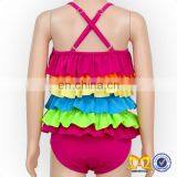 Baby Double Side One Piece Ruffle Swimsuit Kids Swimwear Beach Bathing Suit thumbnail-5