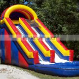 Double slide inflatable slide