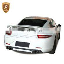 Promotional Price Body Parts FRP Car Spoiler Rear Wing For Porche 911 991 Update To T-chart 2014-2016 thumbnail-1