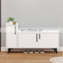 Wooden Shoe Cabinet Rack Bench With Storage Soft Seat Cushion