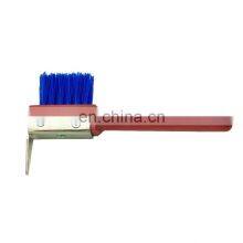 New Metal Equipment Hook Cleaning Tool Long Handle Shoe Wooden Horse Hair Body Brush thumbnail-4