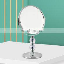 DIAMOND 360 Degree Rotation 1x/2x Bathroom Make up Mirror With Non-slip Base Standing Cosmetic Mirror thumbnail-3