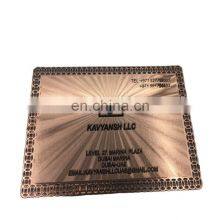 Metal stainless steel name card customized metal business cards