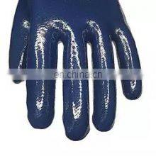 Jersey Liner Full Coated Blue Nitrile Oil Resistant Working Gloves Heavy Duty Nitrile Gloves/Guantes thumbnail-5