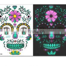 New Products Luminous Halloween Tattoo Face Skeleton For Halloween Decorations Party Carnival Party thumbnail-3