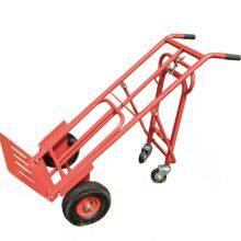 HT1824 High Quality HT-1824 Heavy Duty Steel Folding Hand Truck Dolley  Hand Cart Trolley With Load Capacity 250kg 10x3.5 Inch Pneumatic Wheel thumbnail-1
