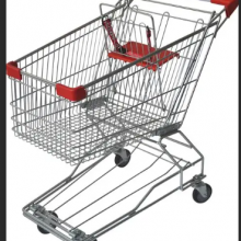 American Supermarket Metal Wire Grocery Shopping Cart Trolley thumbnail-2