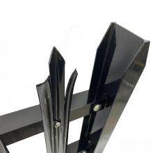 D/w Section Palisade Perimeter Fencing für das Vereinigte Königreich, Taufeuerverzinkter Stahlzaun, Metallpalisaden, Euro-Schwarze Zaunpanels thumbnail-2