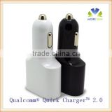 Qualcomm Quick Charger 2.0 Technology & SMART IC car charger , 24W 2 Ports USB Car Charger