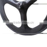 Wholesale Full Carbon Fixie Wheels Fixed Gear Bicycle Wholesale Clincher Carbon Tri Spoke Wheels thumbnail-5