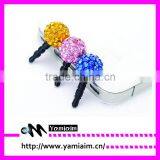 New Girl 3.5mm Crystal Dust-proof Plug Earbuds Stopper Cap For IPhone HTC
