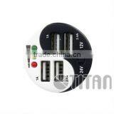 USB Car Charger for I Phone I Pad Iphone5 Auto Battery Tester