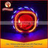 Car/Motorcycle COB Devil Eye Projector Headlight (Red-blue) thumbnail-1