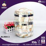 White Marble Double Wall Thermal Food Bowl thumbnail-4