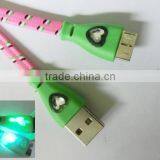 Cotton Thread Note 3 Diamond Led Cable