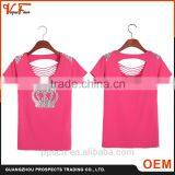 Fashion Patterns Customized Made Size and Colors Breathable Loose Fit Women Custom T-shirt